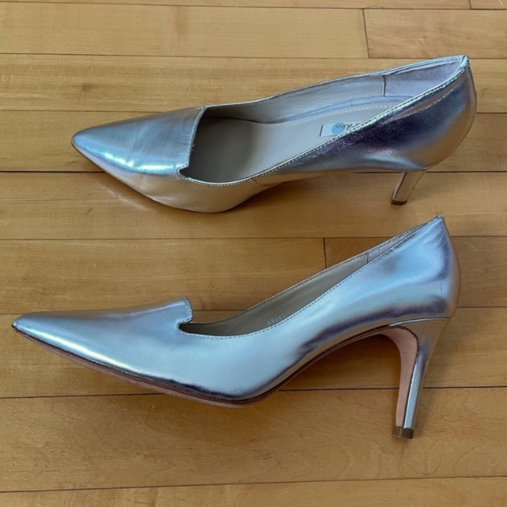 Boden Silver Metallic Heels 41 1/2 EU